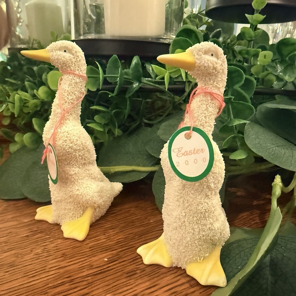 Department 56 Easter‎ Ducks Pair 2002 Vintage Spring Animal Figurines Tagged
